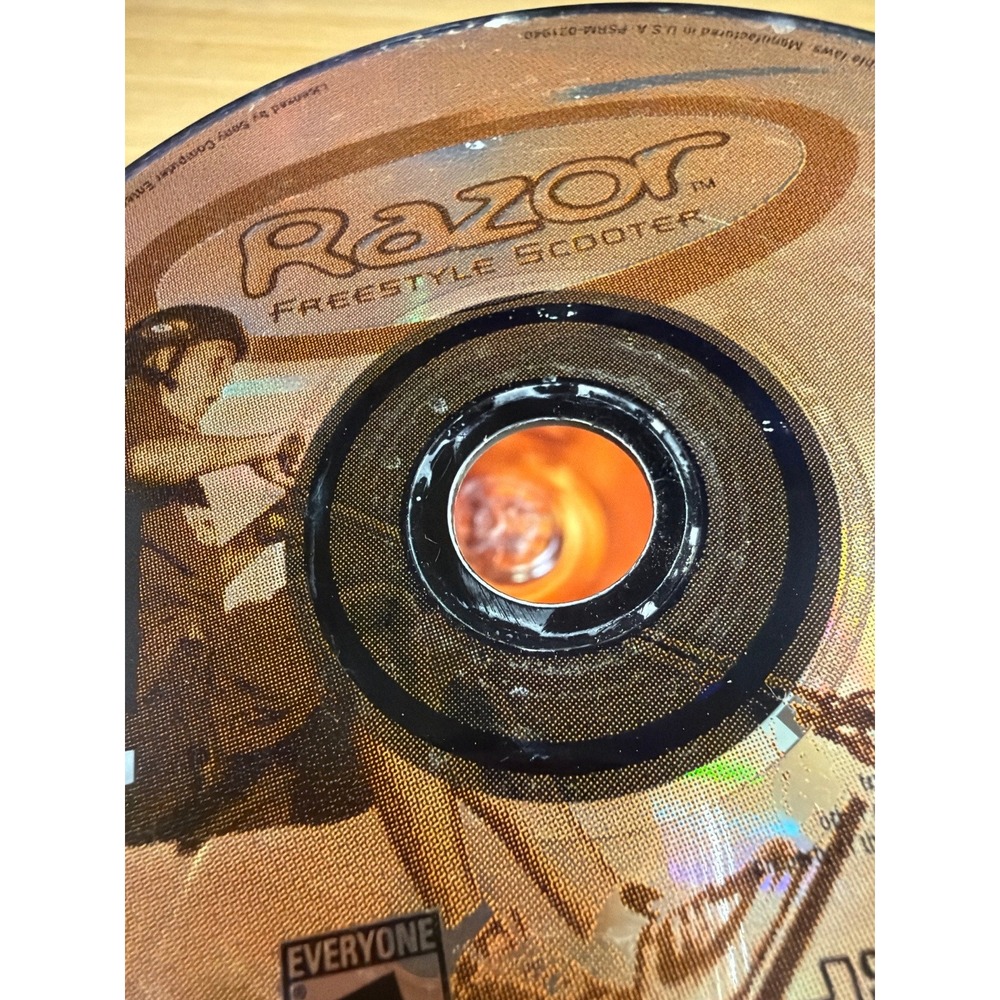 PS1 Razor Freestyle Scooter CIB Water Damage Untested PlayStation Game - Picture 7 of 8